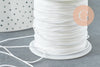 Cordon polyester blanc, fabrication bijoux, création bijoux,scrapbooking, 0.7mm, x 5mètres G6729