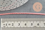 Cordon queue de rat nylon satiné rose et or 1.5mm, x1 mètre (G3762)