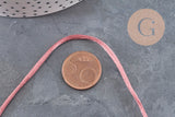 Cordón cola de ratón de poliéster rosa palo de 2 mm, x5 metros (G11223)