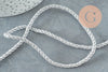 Cordon satiné torsadé argent 2-3mm, x1 ou x5 mètres (G1382)