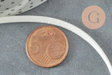 Cordon suédé blanc imitation cuir 4mm, x1 mètre (G0640)