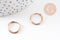 Créoles fine acier 316 inoxydable or rose IP 17mm, x1 paire (G10895)