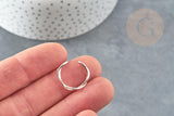 EP-Bague réglable croisée argent 925 massif 20mm, x1 (G9137)
