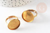EP-Bague réglable pour cabochon 18mm laiton brut, x5 (G1904)
