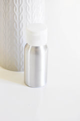 EP -Bouteille aluminium brossé bouchon plastique, bouteille métal,emballage cosmétique, flacon cosmétique, cosmétique maison,8x3cm,30ml-G2073