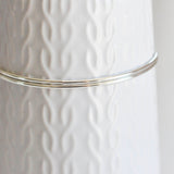 EP Bracelet jonc laiton Plaqué argent 925 70mm, x1 (G1847)
