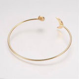 EP Bracelet jonc réglable lune 14k, fournitures créatives, laiton doré 14K, bracelet fantaisie, fabrication bijoux, bracelet doré, 64mm