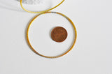EP Bracelet jonc torsadé laiton brut 60mm, x1 (G0558)