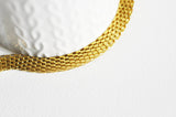 EP Bracelet maille acier doré 14k, bracelet doré,création bijoux,bracelet acier doré,sans nickel,bracelet acier chirurgical, 23cm G354