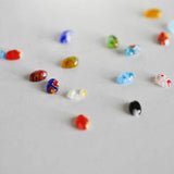 EP-Cabochon dôme marquise ovale millefiori verre multicolore 6x4mm, cabochons verre, verre millefiori,fait main x 20-50 ou 100 pièces- G1944