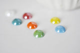 EP Cabochon dôme rond verre irisé,fournitures créatives, cabochon rond, cabochon céramique fait main, 9mm, x 10- 20 ou 50 pièces-G120