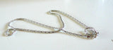 EP Chaine complète fantaisie acier dentelle, chaine collier,chaîne argent, création bijoux,chaine argent,sans nickel, 40cm-G502