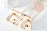 Métier à tisser des perles en bois + perles de rocailles x1 (G10758)