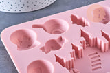 EP Moules en silicone rose halloween, Moule patisserie, moule en silicone pour réaliser des bijoux avec inclusion en résine,7.6cm x1 G5662
