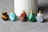 EP -Pendentif bouteille parfum pierre, pendentif pierre naturelle,33mm, x1 G3929