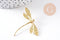 EP-Pendentif libellule laiton brut 43mm, x2 (G1481)