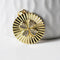 EP Pendentif médaille ronde trèfle quatre feuilles laiton doré 18K et zircons colorés,breloque laiton feuille, bijoux doré,21.5mm, x1 G4466