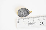EP Pendentif ovale labradorite naturelle 28mm,x1 (G1136)