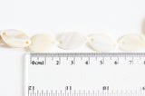 EP Perle connecteur ovale nacre blanche-beige naturelle, nacre carré,nacre naturelle, coquillage marron, 23-34mm,x5 G5137