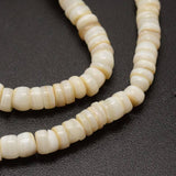 EP Perles coquillage beige nacre fil 145 perles - G531