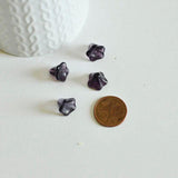 EP Perles fleur violette, fourniture créative, perles verre tchèque, perles fleur, verre violet, creation bijou, lot 20 perles,11mm-G885
