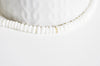 EP -Perles ronde naturelles coquillage blanc de 170 perles G1941