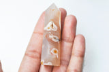 EP Pointe agate fleur naturelle roulée, agate fleur naturelle, pierre semi-precieuse, séance lithothérapie, la pièce G4861