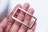 EP Support barrette clip fer doré rectangle 55mm, x1 (G4720)
