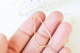 EP-Support de boucles fil doré 16k,montage bijoux DIY, oreilles percées, création bijoux, boucles dorées,x 2, 34.5mm G5032