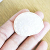 EP coquillage naturel blanc nacré HALIOTIS OVINA, bijou coquillage naturel,3.5-5cm, x1 G4164