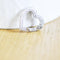 EP-fermoir à clapet coeur laiton argenté et strass 18mm, x1 (G3092)
