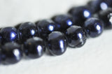 EP -perle eau douce naturelle noire 4mm,le fil de 38 cm, x1 G1256