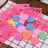 EP tampon biscuit silicone rose carreaux, Moule patisserie, silicone décorer des gateaux ou décor pour pâte polymère,12.3cm,x1 G5104