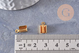 Embouts corde métal doré à pincer 11mm, x10 (G1806)
