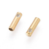 Embouts de cordon acier 304 inoxydable doré IP 7x2mm, x10 (G5250)