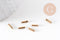 Embouts de cordon acier 304 inoxydable doré IP 7x2mm, x10 (G5250)
