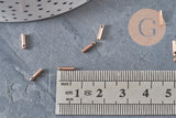 Terminadores de cordón acero inoxidable oro rosa IP 7x1.6mm, x10 (G11262)