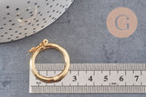 Fermoir à clipser anneau laiton doré 26mm, x1 (G5646)