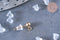 Fermoirs pour Clous d'oreille silicone 4mm, x50 (G0314)