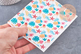 Feuille de transfert polymère – motifs vacances glace étoile de mer 14x10 cm, x1 (G10769)