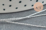 Fil argent métallisé 0.8mm, x5 ou x10 Mètres (G0362)