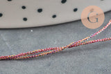 Fil rose métallisé 0.6mm, x5 ou x10 Mètres (G0975)