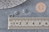 Colgador grande de acero inoxidable 304 plateado de 5.5mm, x10 (G11266)