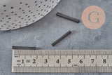 Cuentas de semillas tubulares negras grandes de 20 x 2,5 mm y 10 g (G3155)