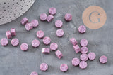 Granulés cire violet nacré à cacheter, fourniture pour sceaux personnalisés pour sceaux et invitations de mariage DIY, x100 (G3971)
