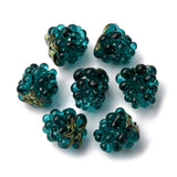 Perle framboise verre tchèque coloré 12.5mm, x1 (G11026)