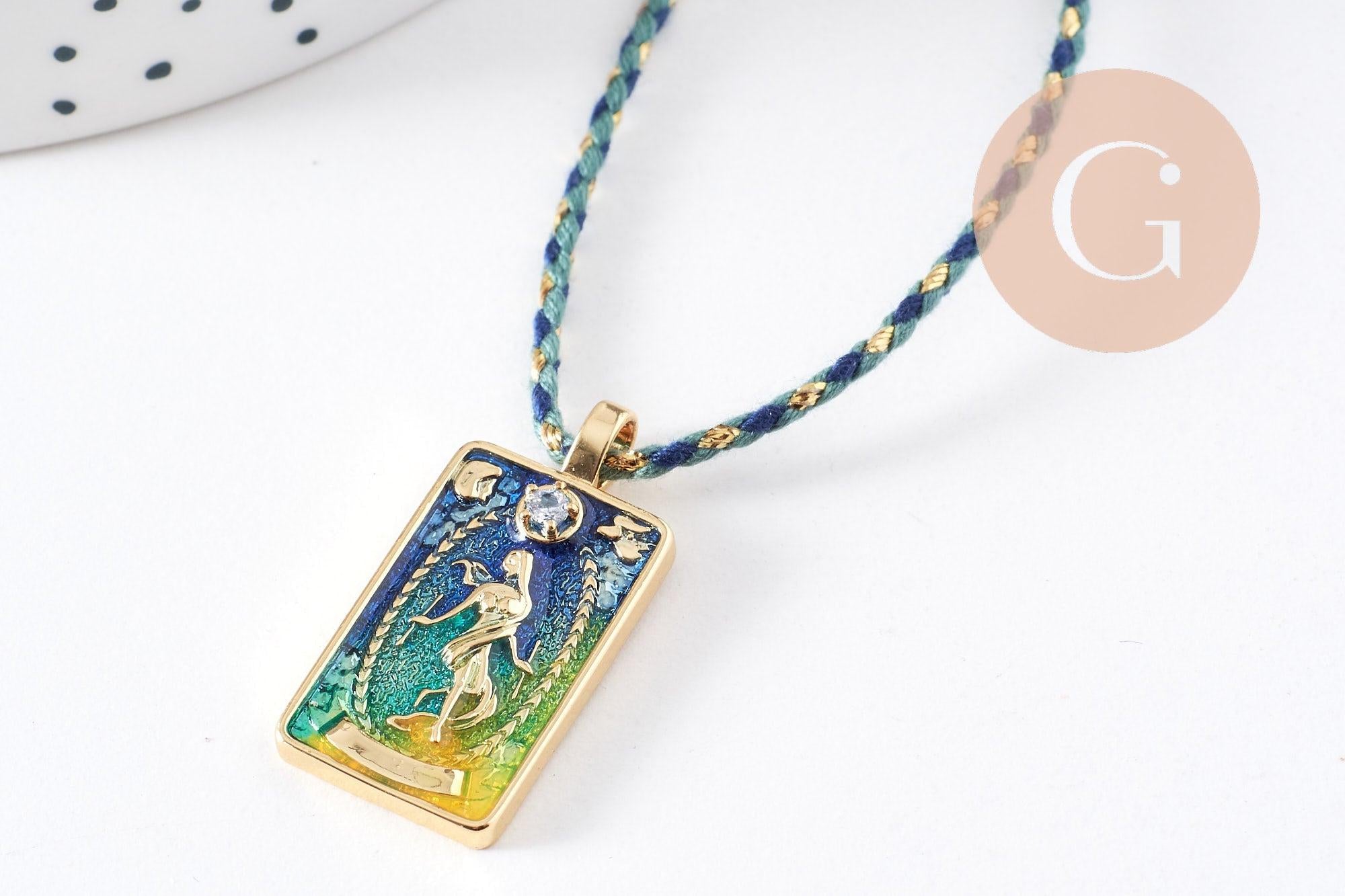 Kit création Collier Médaille Tarot coloré x1 (G10108)