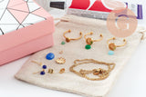 Kit parure de bijoux cabochon pierre naturelle, Coffrets et kits pour la création de bijoux fantaisie DIY, x1 (G9557)