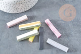 Lot canes polymère carrées mélangées 50mm motif animal, x5 (G8902)