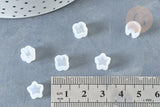 Moules petits en silicone lune, fleur pour résine 8~8.5mm, x2 (G8329)